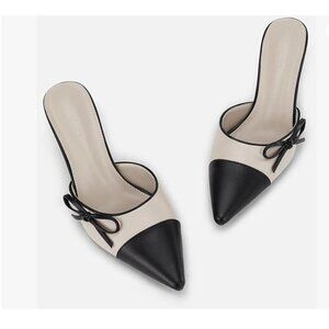 Women's Bow Tie Mules Heels